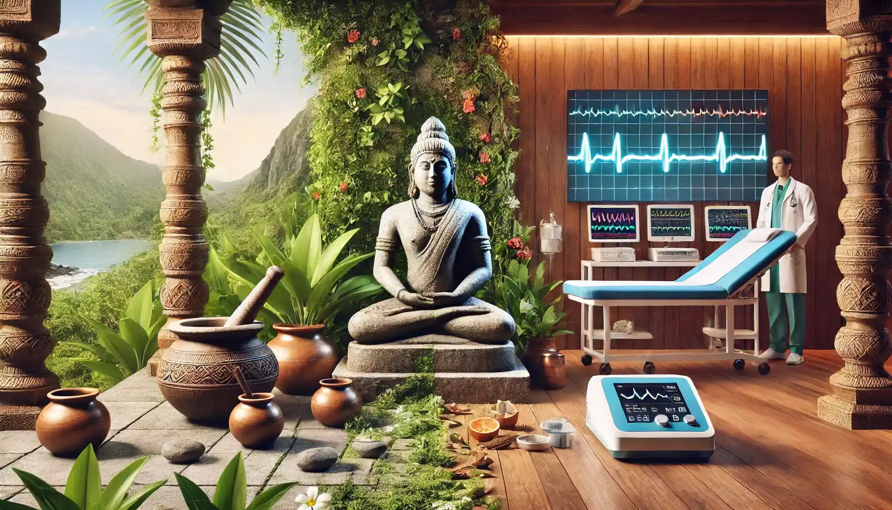 India's healthcare system integration of tradition and modernity. 
